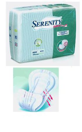 PANNOLONE PER INCONTINENZA SAGOMATO SERENITY SOFTDRY+ ALOE SUPER 30 PEZZI image not present