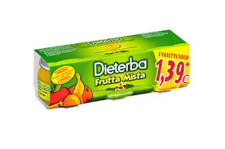 DIETERBA OMOGENEIZZATO FRUTTA MISTA 3 PEZZI 80 G image not present