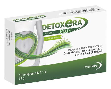 DETOXERA PLUS INTEGRATORE ALIMENTARE PER STIPSI E TRANSITO INTESTINALE 30 COMPRESSE image not present