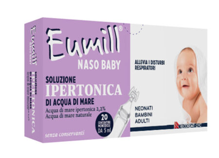 EUMILL NASO BABY SOLUZIONE IPERTONICA 20 CONTENITORI MONODOSE 5 ML image not present