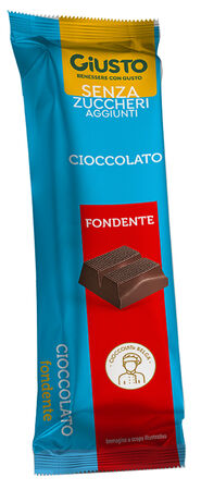 GIUSTO SENZA ZUCCHERO BARRETTA CIOCCOLATO FONDENTE 42 G image not present