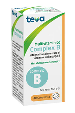 MULTIVITAMINICO COMPLEX B TEVA 40 COMPRESSE 16,4 G image not present