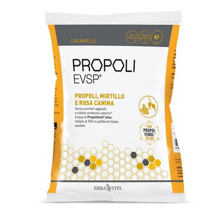 PROPOLI EVSP CARAMELLE PROPOLI MIRTILLO ROSA CANINA 65 G image not present