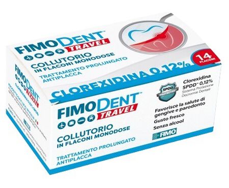 FIMODENT TRAVEL COLLUTORIO CLOREXIDINA SPDD 0,12% 14 FLACONCINI MONODOSE 10 ML image not present