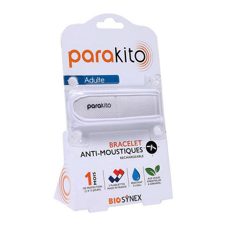 Parakito Bracciale Anti-Zanzare Adulti Bianco image not present