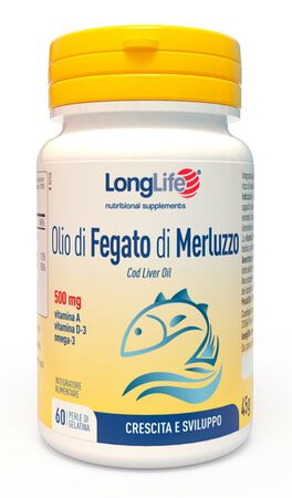 LONGLIFE OLIO FEGATO MERLUZZO 500 MG 60 PERLE image not present