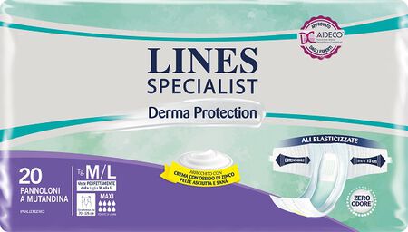 PANNOLONE A MUTANDINA LINES SPECIALIST DERMA MAXI M/L 20 PEZZI image not present