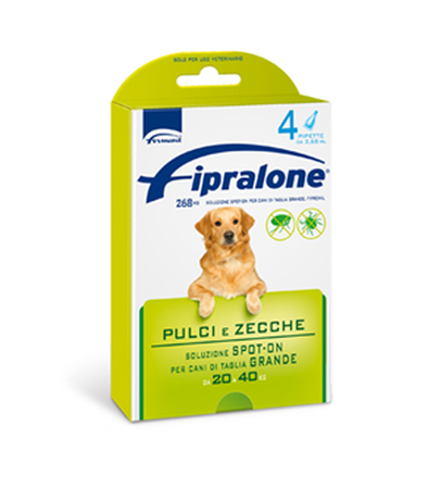 FIPRALONE*spot-on soluz 4 pipette 2,68 ml 268 mg cani da 20 a 40 Kg image not present