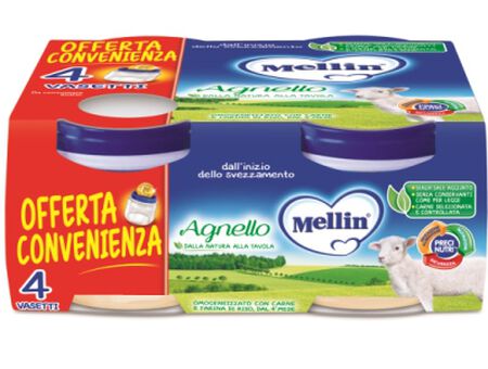 MELLIN OMOGENEIZZATO AGNELLO 4 PEZZI X 80 G image not present