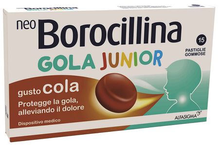NEOBOROCILLINA GOLA JUNIOR 15 PASTIGLIE GUSTO COLA image not present