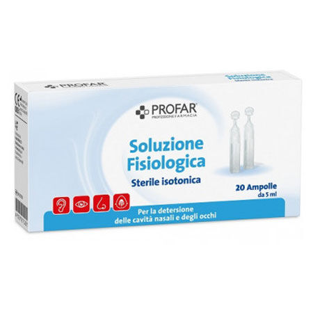 PROFAR SOLUZIONE FISIOLOGICA STERILE ISOTONICA 5 ML 20 AMPOLLE image not present