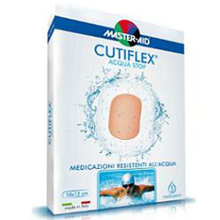 MEDICAZIONE AUTOADESIVA TRASPARENTE IMPERMEABILE MASTER-AID CUTIFLEXMED 10X8 CM 5 PEZZI image not present