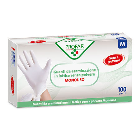 PROFAR GUANTO IN LATTICE SENZA POLVERE M 100 PEZZI image not present