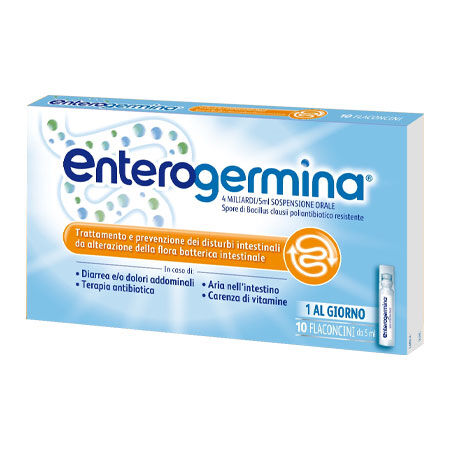 ENTEROGERMINA*orale sosp 10 flaconcini 4 mld 5 ml image not present