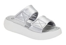 CALZATURA BOCA 2 STRAPS LAMINATED LEATHER WOMAN SILVER TECNOLOGIA MEMORY CUSHION MATERIALE PELLE LAMINATA FODERA TOMAIA PELLE LAMINATA FODERA SOTTOPIEDE PELLE LAMINATA 41 SS22