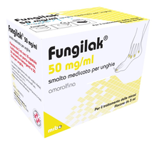 FUNGILAK*smalto unghie 1 flacone 3 ml 50 mg/ml + 10 spatole riutilizzabili + 1 porta spatola + 30 salviettine detergenti + 30 limette