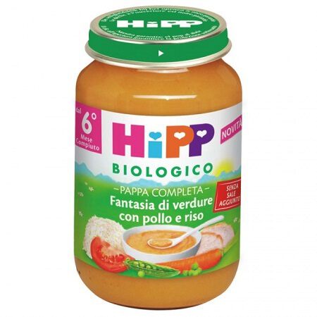 HIPP BIO PAPPA PRONTA FANTAS VERD POLLO RISO 190 G image not present