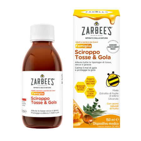 Zarbee's Sciroppo Tosse grasse secca e gola irritata 150 ml image not present