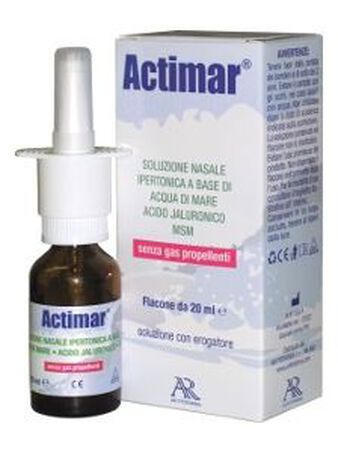 ACTIMAR SOLUZIONE NASALE SPRAY SALINA 3% CON ACIDO IALURONICO + MSM 20 ML CON EROGATORE image not present