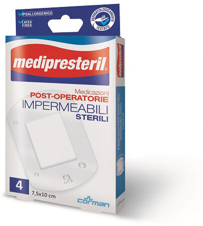 MEDICAZIONE POST OPERATORIA MEDIPRESTERIL IMPERMEABILE 10X25CM 3 PEZZI image not present