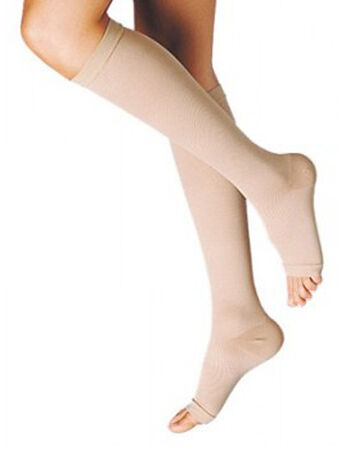 GAMBALETTO TERAPEUTICO DUALSAN A COMPRESSIONE DECRESCENTE KKL2 PUNTA APERTA BEIGE UNISEX 4 1 PAIO image not present