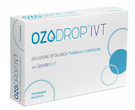 OZODROP IVT SOLUZIONE OFTALMICA BASE DI OLIO OZONIZZATO IN FOSFOLIPIDI 15 FLACONCINI MONODOSE DA 0,35 ML image not present