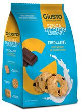 GIUSTO SENZA ZUCCHERO FROLLINI GOCCE CIOCCOLATO SENZA ZUCCHERO 350 G