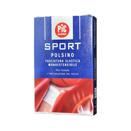 POLSINO PIC SPORT  222723 PER POLSO ELASTICO MONO ESTENSIBILE PER FISSARE,STABILIZZARE E CONTENERE LE ARTICOLAZIONI, IDEALE DOPO DISTORSIONI STRAPPI MUSCOLARI MISURA SMALL image not present