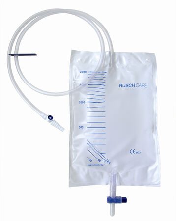 SACCA DI DRENAGGIO LETTO PER INCONTINENZA 2000ML IN PVC CON VALVOLA DI NON RITORNO E SCARICO STERILE CON TUBO DI RACCORDO 120CM 1 PEZZO RIUTILIZZABILE image not present