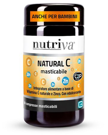 NUTRIVA NATURAL C 60 COMPRESSE MASTICABILI image not present