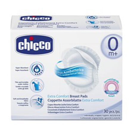 CHICCO COPPETTA ASSORBILATTE ANTIBATTERICA 30 PEZZI image not present