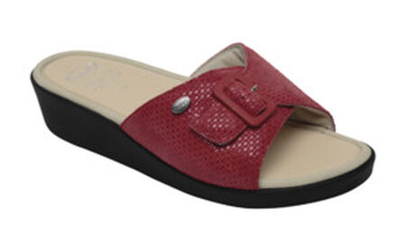 SCARPA MANGO PATENT SUEDE W RED TOMAIA IN PELLE SCAMOSCIATA STAMPA NIDO D'APE FODERA IN PELLE SOTTOPIEDE IN SIMILPELLE SUOLA PU 39 image not present