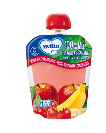 MELLIN POUCH MELA/FRAGOLA/BANANA 90 G image not present