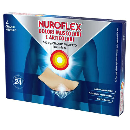 NUROFLEX DOLORI MUSCOLARI E ARTICOLARI*4 cerotti medicati 200 mg image not present