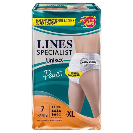 PANNOLONE MUTANDINA LINES SPECIALIST UNISEX EXTRA XL 7 PEZZI image not present