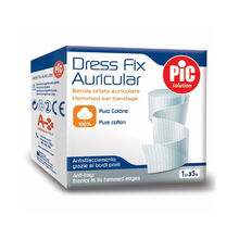 BENDA ORLATA GARZATA IN COTONE 100% AURICOLARE PIC  CON TRAMA MOLTO FITTA MORBIDA E IDROFILA IN ASTUCCIO MISURA 500X1CM