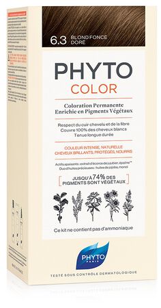 PHYTOCOLOR 6.3 BIONDO SCU DOR 1 LATTE + 1 CREMA + 1 MASCHERA + 1 PAIO DI GUANTI image not present