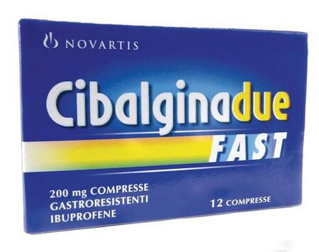 CIBALGINA DUE FAST*12 cpr gastrores 200 mg image not present