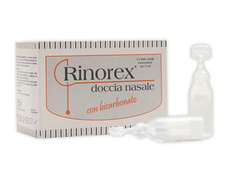 FIALA PER DOCCIA NASALE RINOREX BICARBONATO 5 ML 15 PEZZI image not present