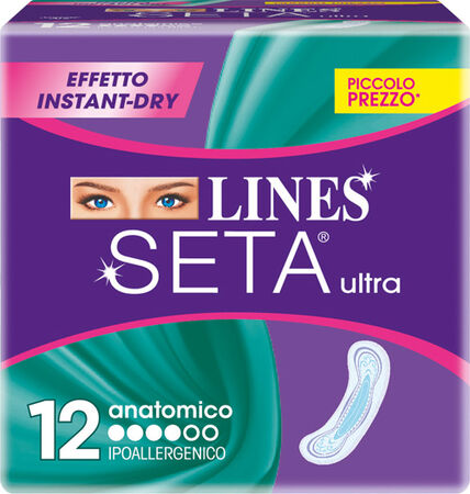 LINES SETA ULTRA ASSORBENTI ANATOMICI 12 PEZZI image not present