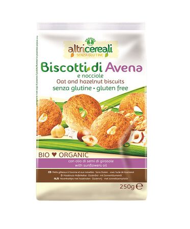 ALTRICEREALI BISCOTTI ALL'AVENA/NOCCIOLE BIO 250 G image not present