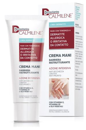 DERMOVITAMINA CALMILENE CREMA MANI BARRIERA RISTRUTTURANTE AZIONE INTENSIVA PER DERMATITE ALLERGICA O IRRITATIVA DA CONTATTO 75 ML image not present