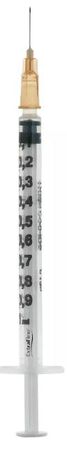 SIRINGA PER INSULINA EXTRAFINE TUB 1ML 100 UI AGO REMOVIBILE 26 GAUGE 0,45X12 MM 1 PEZZO image not present
