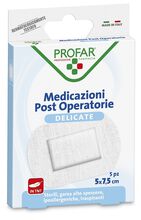 MEDICAZIONE POST OPERATORIA STERILE GARZA ANTIADERENTE 5X7,5 CM 5 PEZZI PROFAR