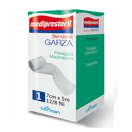 BENDA DI GARZA MEDIPRESTERIL 12/8 FU M5X7CM image not present