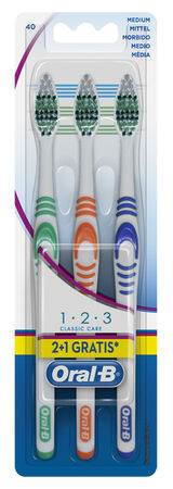 ORALB 123 CLASSIC CARE SPAZZOLINO MANUALE 3 PEZZI image not present
