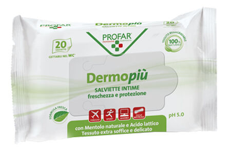 DERMO PIU' SALVIETTE INTIME 20 PEZZI PROFAR image not present