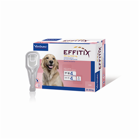EFFITIX*spot-on soluz 4 pipette 4,40 ml 268 mg + 2.400 mg cani da 20 a 40 Kg image not present