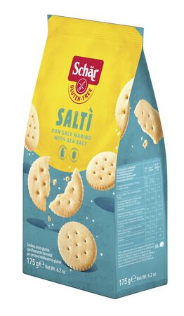 SCHAR SALTI' CRACKER CON SALE MARINO SENZA LATTOSIO 175 G image not present