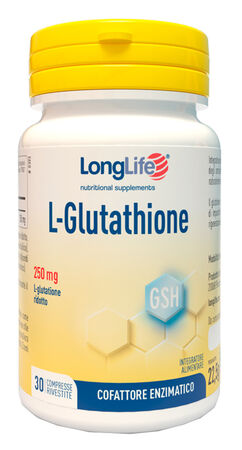 LONGLIFE L-GLUTATHIONE 250 MG 30 COMPRESSE image not present